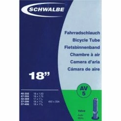 Chambre à Air Vélo 450A / 18 X 1.75 Schwalbe -Par taille Soldes chambre a air velo schrader 450a 18 x 1 75 schwalbe full