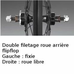 Paire De Roues Noires Flipflop Vélo Fixie 28 X-Press Miche -Par taille Soldes paire de roues noires flipflop velo fixie 28 x press miche full 6