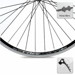 Rodi Roue Arrière Vélo 26 Pouces VTT FreeWay Roue Libre