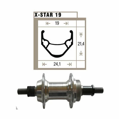 Roue Vélo Avant Argent Double Paroi 20x1.75 X-Star 19 - Ryde 4 Roue Vélo Avant Argent Double Paroi 20x1.75 X-Star 19 - Ryde – Image 2